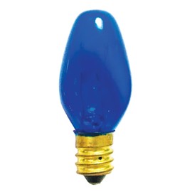 Bulbrite 5C7TB 7W C7 Christmas Light, Transparent Blue