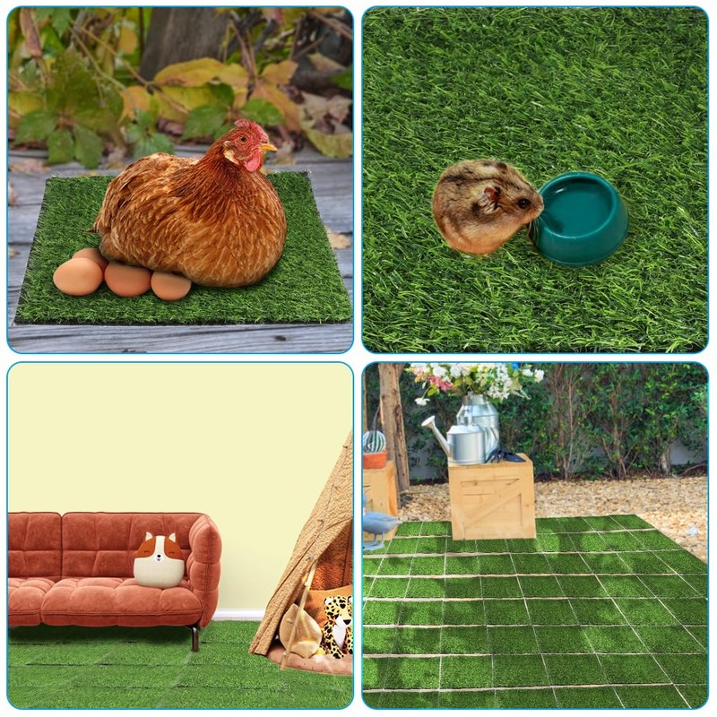 Kalekey 10 Pack Nesting Pads for Chicken Coop, 12"x12" Nesting