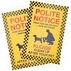2 No Fouling Dog Signs 200mm x 300mm - Rigid