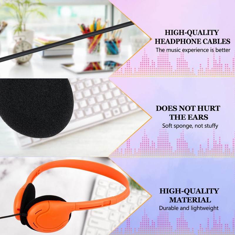 ZXQZYM USB C Headphones Bulk for Classroom School Kids 30