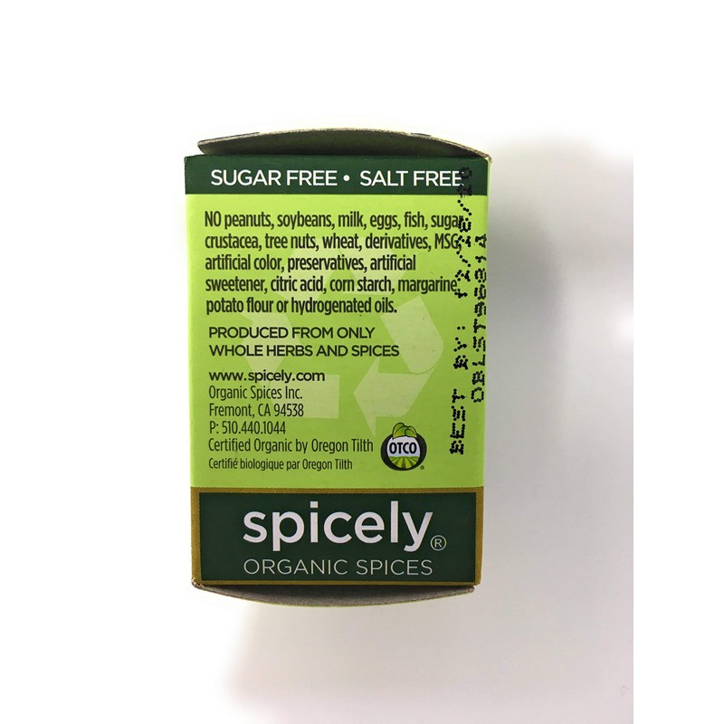 Spicely Organic Basil 0.1 Oz Certified Gluten Free