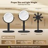 MOMOKUBA Makeup Mirror with Lights, 30X Magnifying & Height Adjustable,