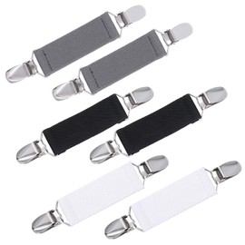 Pack of 6 Jumper Clips Elastic, Sweater Cardigan Clips, Cardigan Clip, Clips for Clothing, Cardigan Braces, Cutout Clip, Flex Clip Clothing for Sweaters, Dresses, Shirts, Jackets
