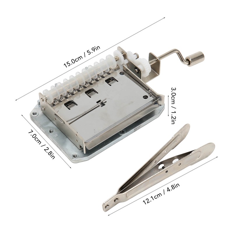 Music Box Movement 30 Note Zinc Alloy 20 Blank Strip