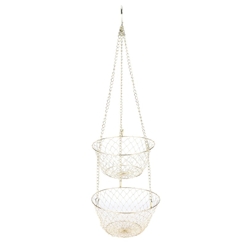 Multifunction 3 Tier Removable Hanging Fruit Baskets Vegetable Storage Organizer