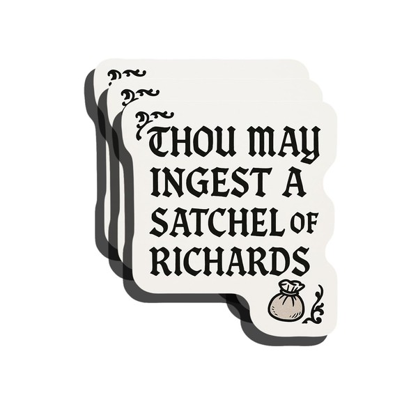 3PCS - Funny Medieval Phrase Sticker – Thou May Ingest