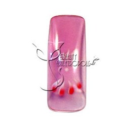 Pink Teardrop Trimmed Pre-designed Acrylic/UV Gel Artificial/False French Nail Tips (70 pcs.)