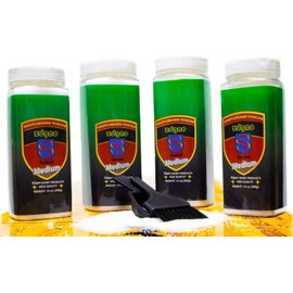 YDDS Shuffleboard Wax - Shuffleboard Sand 4 Pack with Mini Brush and Dustpan Set (4 x 14oz)