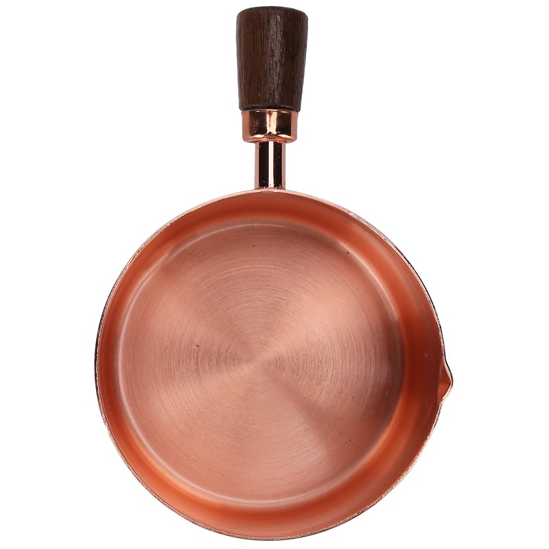 Sauce Pan Wooden Handle Rose Gold Stainless Steel Sauce Pot