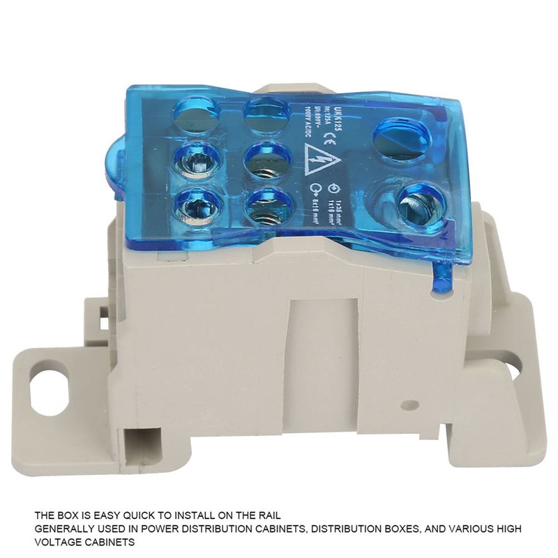 Jadeshay Junction Terminal DIN Rail Clamps UKK-125A Main Cable Junction