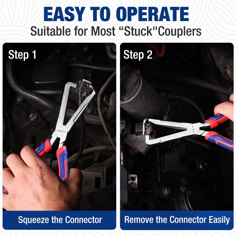WORKPRO Electrical Disconnect Pliers, 8 Inch Automotive Electrical Connector Pliers