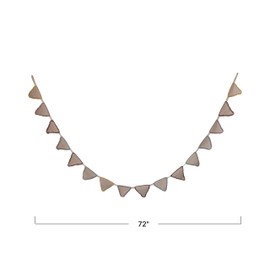 Creative Co-Op Hand-Woven Cotton Crocheted Pennant Garland, Multicolor