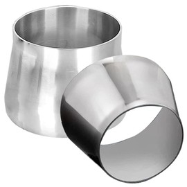 YONYONICE - 2 tubos de escape de mandril de coche SUS304 reductor concéntrico de acero inoxidable OD de 4 a 5 pulgadas, kit de conector reductor universal para sistemas de escape de automóviles y