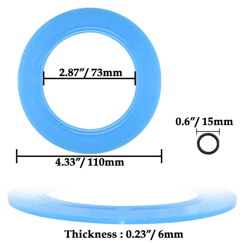 SDTC Tech Flush Valve Seal, 3 Pack Silicone Material 7301111-0070A