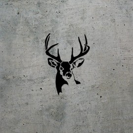Transparent Decal Stickers Of Whitetail Buck Deer Stencil 2 (Black) Premium Waterproof Vinyl Decal Stickers For Laptop Phone Accessory Helmet Car Window Mug Tuber Cup Door Wall USCSKUS0a8964BL090622