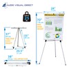 Lightweight Aluminum Flip-Chart Presentation Easel, 70 Inches, Silver
