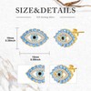 Evil Eye Stud Earrings for Women 925 Sterling Silver Evil