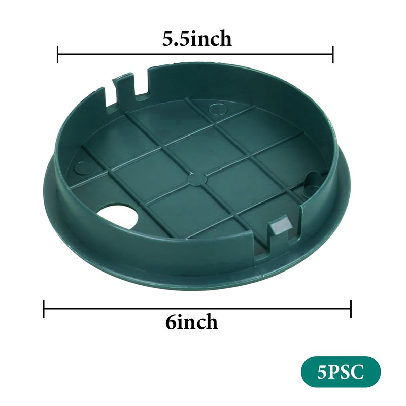 KENRCLVD 5Pcs Round Sprinkler Valve Box Covers ID 5.5" OD