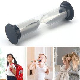 3 Minutes Kids Sand Timer Suitable for Children Brushing Their Teeth (Black, Size: 3 Minutes)