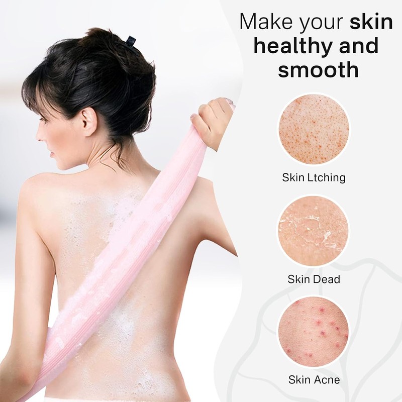 Toalla exfoliante corporal y depurador de espalda para ducha de