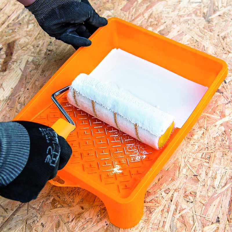 HARDY WORKING TOOLS A0180-114000 Paint Roller, Paint Tray, Protective Film