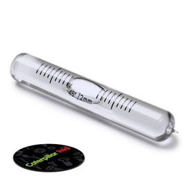 Replacement Level Glass Vial, Spirit Bubble Level, Clear with nib, Accurate, 70mm x 11mm, 2-3/4" x 7/16" - Transparent
