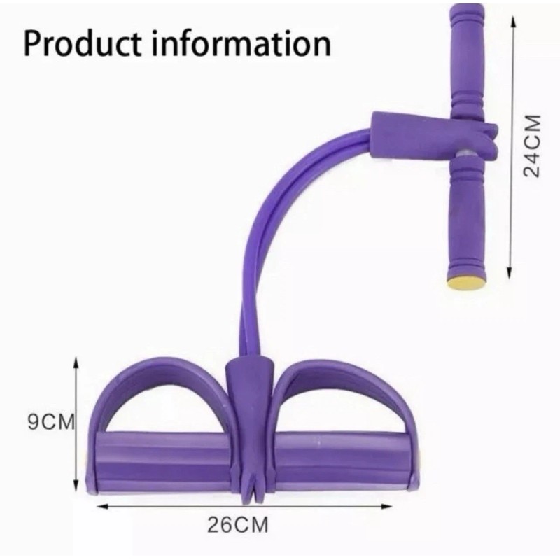 Daxin 4 Tube Foot Pedal Resistance Band Body Stretch Pull