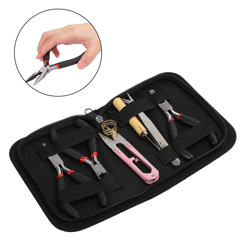 8pcs Jewelry Tools DIY Jewelry Making Pliers Scissors Cutter Tweezers