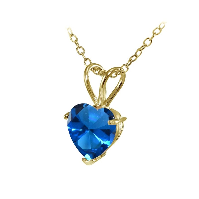 Plata de Ley Chapados en oro amarillo imitación Gemstone 7
