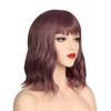 OKVGO Short Curly Bob Wig with Wig Cap for Women