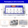 NexSync 200-Piece Metric E-Clips Assortment Kit,304 Stainless Steel External Retaining