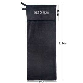 Steel Rebel - Sports towel fitness towel - 125 cm x 50 cm made of soft microfibre with 25 cm integrated zip pocket and magnet - home workout