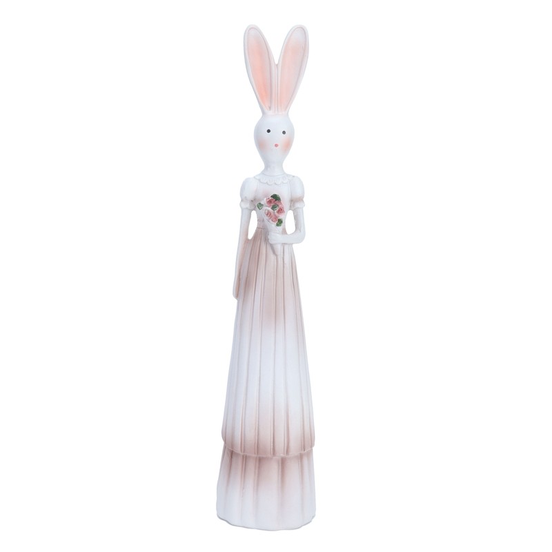1 Pair Rabbit Ornament Innovative Resin Couple Rabbits Figurine Wedding