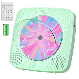 Radio with CD Player Children: Kegaudio Portable CD Players Portable with Bluetooth Speaker Front Display Remote Control Support Timer USB Playback AUX Playback Green