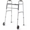 Guardian Deluxe 2-Button Folding Walker 5" Wheels 350 lbs Weight
