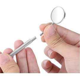 Stainless Steel Dental Mirror Dental with Handle 5.5", Mouth Mirror Dentist Oral Mirror Teeth Mouth Dental Mirror Teeth Inspection Mirror Curve Angle Dentist Oral Care Tool Home Use Tools