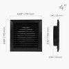 HVAC OV 4 Inch Fit - Black Plastic Vent Cover
