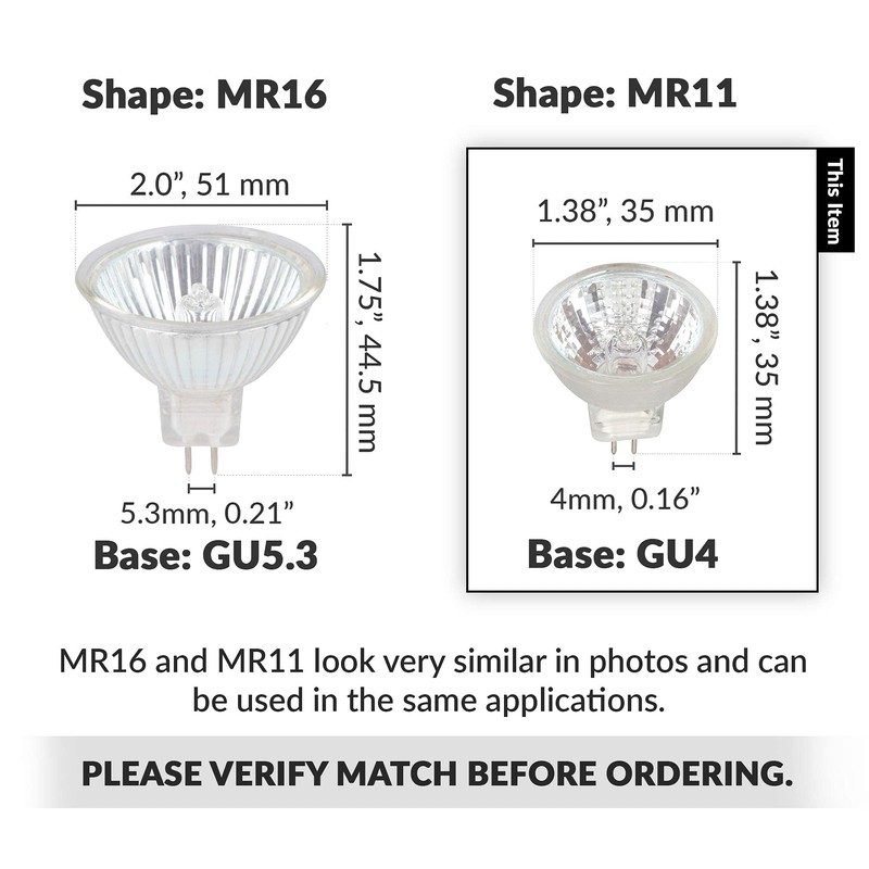 Simba Lighting MR11 Halogen 20W 12V FTD Spotlight Light Bulbs
