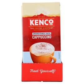 Kenco Cappuccino Unsweetened Instant Coffee Sachets (Pack of 5, Total 40 Sachets)