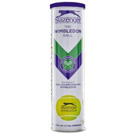 Wimbledon Slazenger Championships TENNIS BALLS 4 BALL WHITE & GOLD TIN