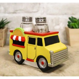 Ebros Gift Taste Of Mexico Tex-Mex Fiesta Taco Food Truck Salt And Pepper Shakers Holder