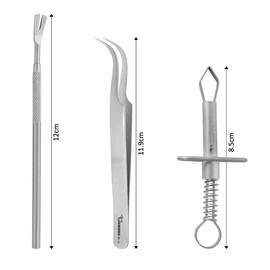 My AR store Professional Tick Tweezers for Dogs/Cats/Horses/Humans, 3 Pcs Painlessly Tick Remover for Humans and Cats Pets