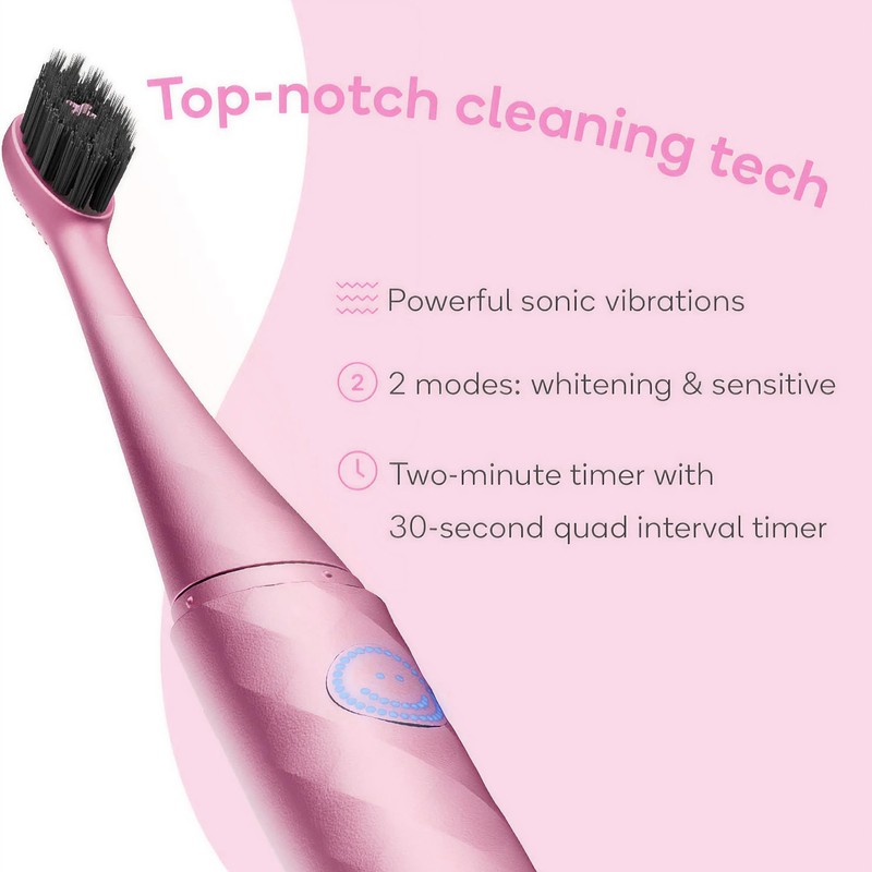 Burst Curve Sonic Electric Toothbrush for Adults (Blush Pink) |