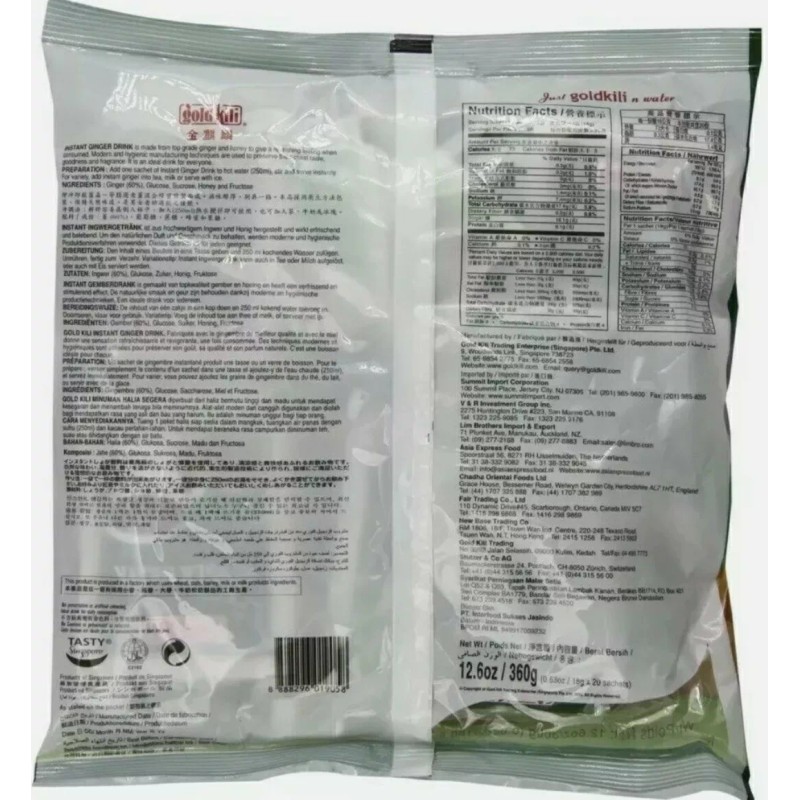 gold kili 6 Packs Gold Kili INSTANT HONEY GINGER TEA