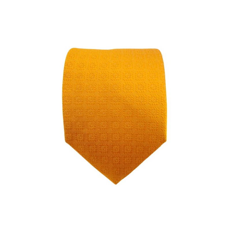 TigerTie Satin Silk Tie Yellow Daffodil Yellow Dark Yellow Patterned