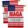 Trump Flag MAGA Trump House Flag 2 pcs Pack Patriotic