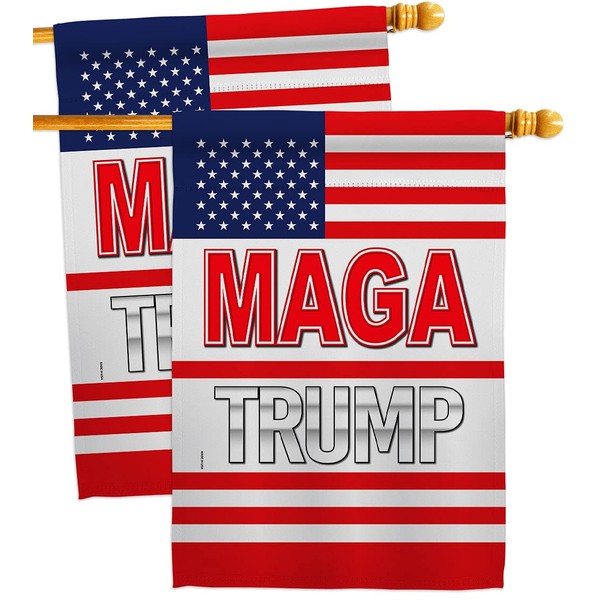 Trump Flag MAGA Trump House Flag 2 pcs Pack Patriotic