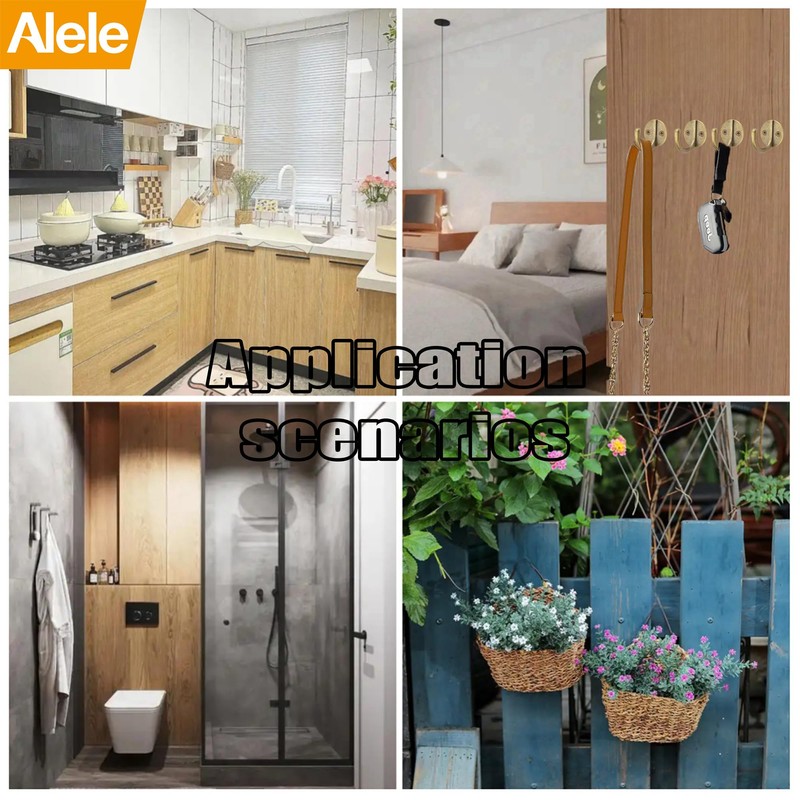 Alele Single Prong Hook Hanger,Robe Towel Hooks,Zinc Die Cast, Set
