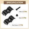 sourcing map 2 Pcs Double Port Parallel Pipe Clamps, 1-1/8"