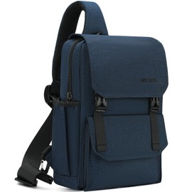 NICGID Sling Bag Backpack, 13.3'' 14.1'' Laptop Bag Crossbody Shoulder Chest Backpacks Travel Outdoors for Men Women, Blue-036, 14.1-Inch, Travel Backpacks